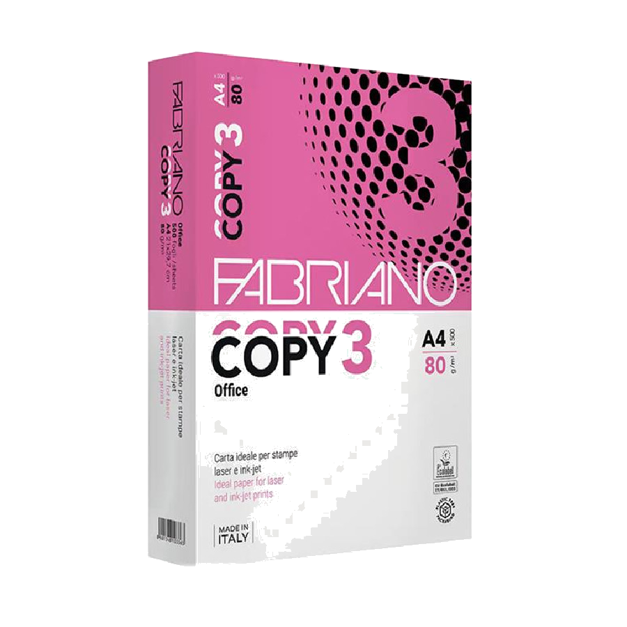 Φωτοαντιγραφικό Χαρτί Fabriano Copy 3 A4 80gr/m² 500 φύλλα